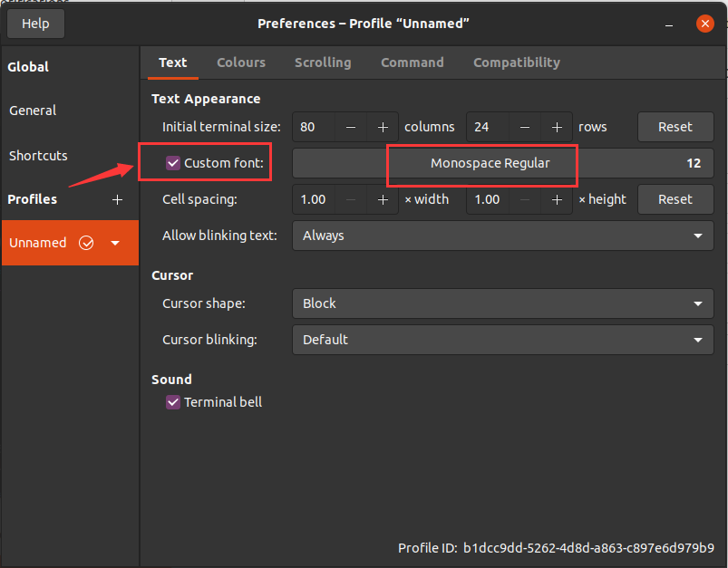 图片[3]-Ubuntu20.04修改终端字体的方法-天煜博客