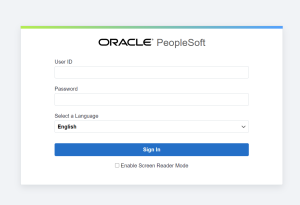 PeopleSoft 访问登录页面Your URL must contain domain