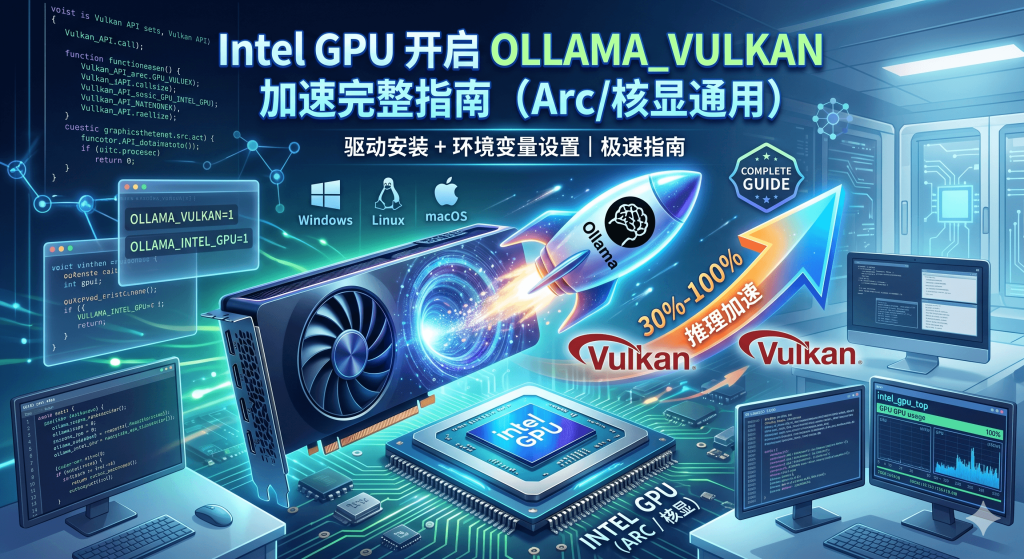 图片[1]-Intel GPU 开启 OLLAMA_VULKAN 加速完整指南（Arc / 核显通用）-天煜博客